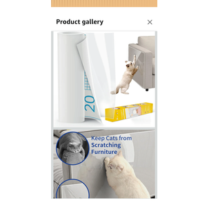 Anti Cat Scratch Furniture Protector, Thickened Cat Scratch Guards for Couches, Tables & More, 196.8" x 11.8" Transparent Self-Adhesive Couch Protector Against Cats Claws