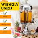 Gisafai 2 Pcs 2 Gallon Drink Dispensers for Parties, Beverage Dispenser with Stand, Stainless Steel Hot Cold Juice Dispenser with Centre Ice Core and Drip Trays for for Beer, Water Lemonade