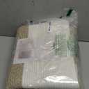 Goodpick Extra Large Woven Blanket Basket, 23.6" x 15.7" x 13.8" Storage Organizer for Blankets, Toys, Dirty Clothes, Rectangle Cotton Rope Basket for Living Room, Nursery, Bedroom (White & Light Brown)