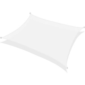 KHOMO GEAR Rectangular Sun Shade Sail 18 x 22 Ft UV Block Fabric - White