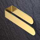 HUFEEOH Adhesive Hand Towel Holder, Kitchen Towel Hanger Towel Bars Wall Mounted, Stainless Steel Bath Towel Holder for Bathroom Hotel Kitchen (8 inch, Gold)