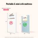 Dream On Me Snuggles Extra Firm Dual-Sided Baby Crib Mattress with Breathable Fabric, Water & Odor Resistant, GREENGUARD Gold Certified, Fits Mini & Portable Cribs (38x 24x 3) - Blue Mist