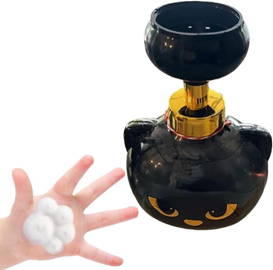 Cute Cat Paw Foam Soap Dispenser, Cat Pawprint Soap, Cats Soaps Dispenser Creates Paw-Shaped Bubbles, Foaming Hand Dispensers, Cats Pawprint Soaps Pump Bottle, Black Foaming Pump Bottle