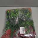 Fall Mums Artificial Flowers for Outdoors Potted, 12 Bundles Fake Fall Daisy Flower with Realistic Eucalyptus Leaves, Fake Plants for Greenery Boxwood Porch Patio Garden Pot Courtyard (Yellow Brown Orange Pink)