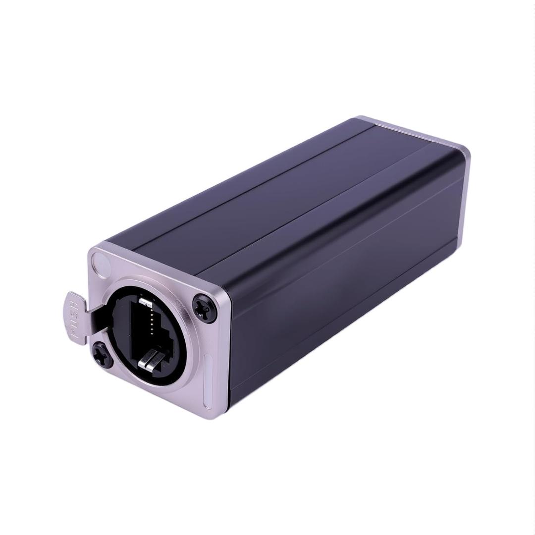 etherCON RJ45 Coupler Inline Connector for Cable Extension Compatible with NE8FF NE8MC and All Standard RJ45 Plugs Equipped with Recognized Spring Locking System (NE8FF_1PCS)