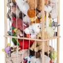 Stuffed Animal Storage, Wooden Stuffed Animal Holder Stuffed Animal Zoo Organizer Cage with Large Capacity, Using for Storing Plushies on Nursery Playroom Bedroom Decor Corner