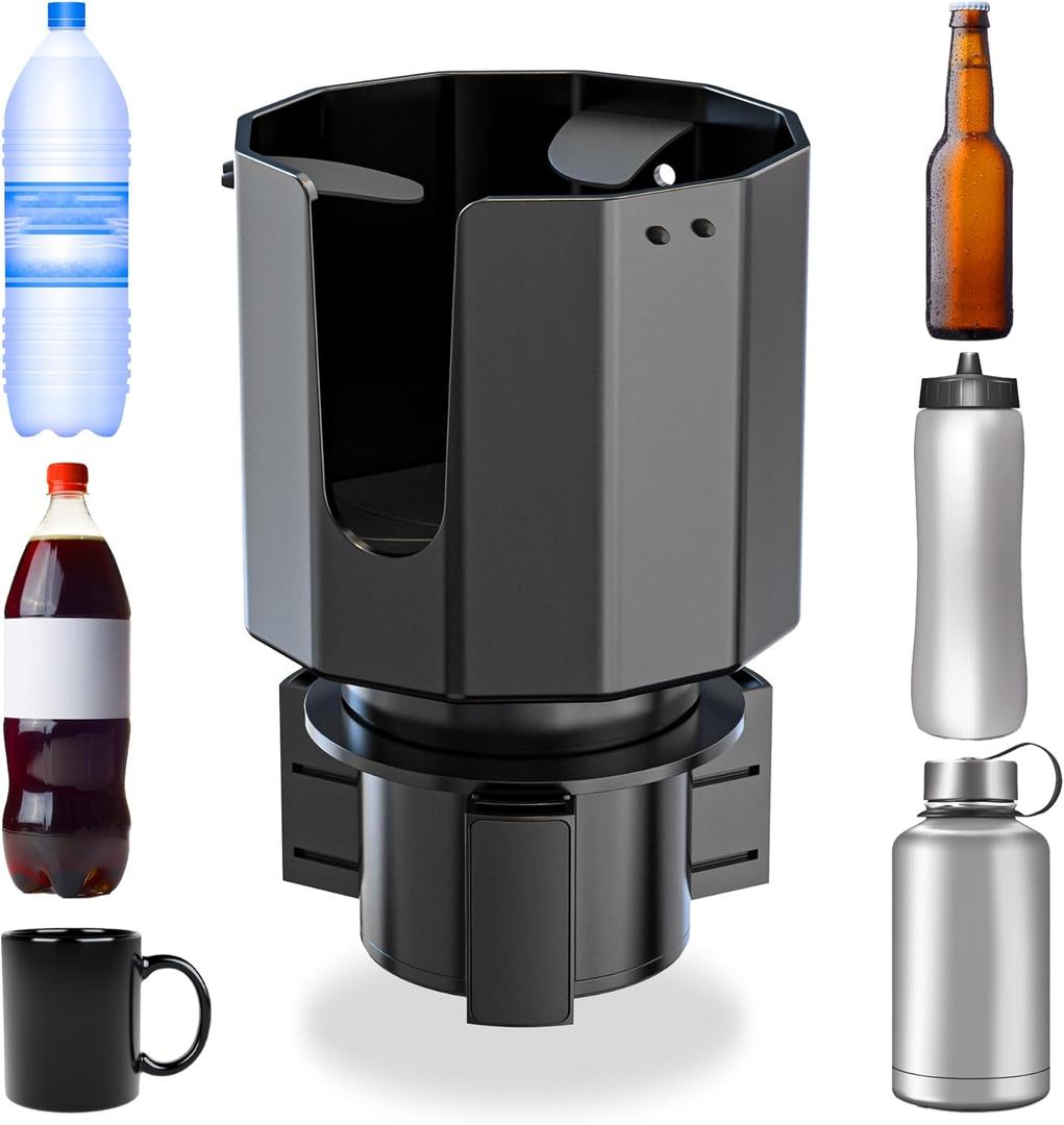 Cup Holder Expander for Car, Automotive Drink Cup Holder Adapter with Adjustable Base, Compatible with Coffee Mug, Yeti 20/26/30oz, Ramblers, Hydro Flasks 32/40oz, Other Large Bottles in 3.4"-3.8" Cup Holder Expander for Car, Automotive Drink Cup Holder Adapter with Adjustable Base, Compatible with Coffee Mug, Yeti 20/26/30oz, Ramblers, Hydro Flasks 32/40oz, Other Large Bottles in 3.4"-3.8"