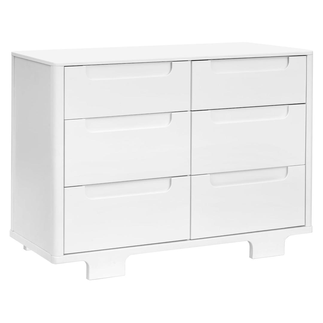 Babyletto Yuzu 6-Drawer Dresser in White with Over 10-Inch Drawer Depth, Greenguard Gold Certified
