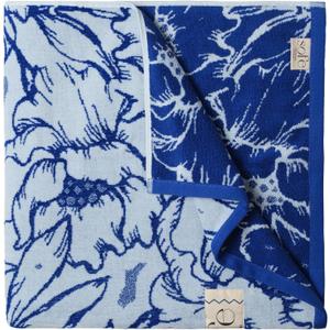 SOFE H&L | Playa Velour Large Beach Towel Pack of 1 (35 x 70) Flowers - Blue | Thick, Premium, Fade Resistant, Durable | Luxury Resort Quality Pool Towel, Turkish Beach Towel with Shoulder Strap