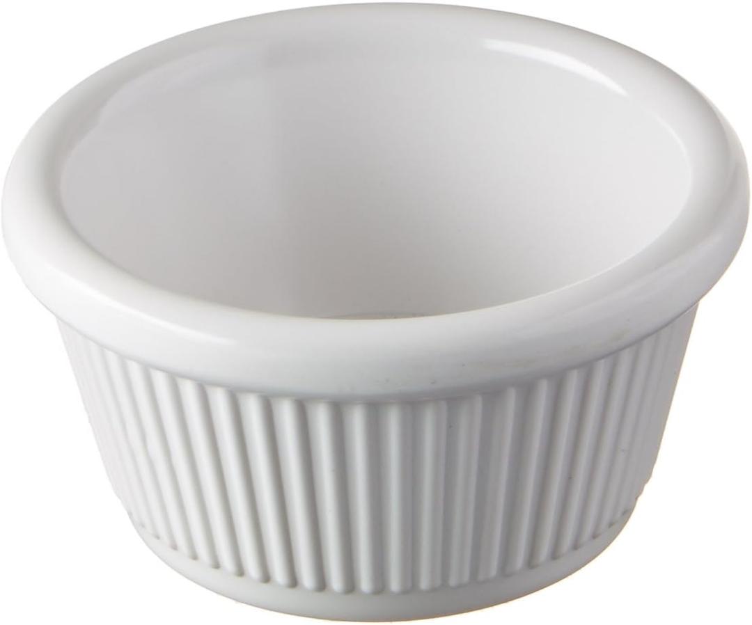 Winco Fluted Ramekins, 2-Ounce, White, 12-Pieces