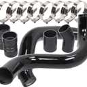 Turbo Intercooler kit Pipe Boot for Ford 6.0L CAC Intercooler Pipe Boot kit 03-07 Tube Powerstroke for Ford F250 F350 F450 F550 (Black)