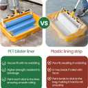 VOOMEY 18 Inch Paint Roller Replacement Kit for 18 Inch Roller Tray Series 4pcs Spiral Polyester Paint Roller Covers, 5pcs Disposable Paint Tray Liners, for Walls, Ceilings & Home Painting Projects