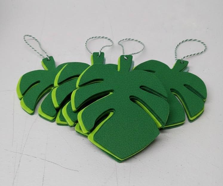 Felt Garland 8 Ft Leaves With Cord Decoration For Hawaiian or Tropical Party 6 Packs