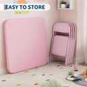 GAOMON 5 Piece Set Folding Table and Chairs Set, Boys and Girls Activity Table and Chairs Set for Dining Room,Daycare,Classrooms, 5pcs/set