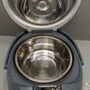 Yum Asia Panda Mini Rice Cooker With Ninja Ceramic Bowl and Advanced Fuzzy Logic (3.5 cup, 0.63 litre) 4 Rice Cooking Functions, 4 Multicooker functions, Digital LED display - 120V (Cobalt Grey)