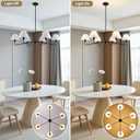 37" Black Dining Room Light Fixture, 6-Lights Modern Chandeliers with White Fabric Shade, Classic Farmhouse Ceiling Light Hallway Pendant Lighting for Kitchen Island Living Room Bedroom Entryway Foyer