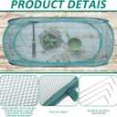 3 Pcs 39" x 18" x 16" Pop Up Garden Plants Cover with 24 Ground Nails, Mesh Netting Covers Net Cage Guard Protector for Protecting Plant Vegetable Fruit Flowers Seedlings Herbs from Birds Animals