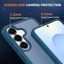 Compatible with Samsung Galaxy S25 Edge Case, Anti-Fingerprint Matte Coating, Protective Hard Back Slim Translucent Case for Galaxy S25 Edge 6.7", Blue