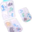 1Pack Travel Pill Organizer - 10 Compartments Pill Case, Compact and Portable Pill Box, Perfect for On-The-Go Storage, Pill Holder for Purse White