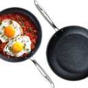 Granite Stone Professional Frying Pan Set, Hard Anodized Ultra Nonstick 10 & 11.5 Pro Chefs Skillet Set, Durable Granite Surface Coated 3x and Infused with Minerals & Diamonds, Induction Capable
