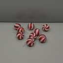 Jutom 10 Pieces Christmas Glitter Ball Ornaments 2.4 Inch Hanging Ornaments Balls for Tree Mini Christmas Xmas Swirl Decorative for Holiday Decor (Red)