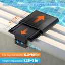 Solar Pool Lights Only for Steel Wall Above Ground Pools, 5.210 in Top Rail Remote Control, Brighter 3-Sided 180 Underwater Glow, 10 Colors 4 Modes, IP68 Waterproof1 Pack