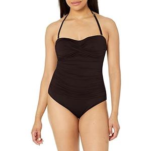 Anne Cole Women's Twist Front Shirred One Piece Swimsuit Size 8