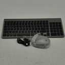 SABLUTE Wireless Keyboard and Mouse Combo Backlit - Compact Quiet Keyboard with RGB Mouse, Rechargeable, Slim, Sleep Mode, Portable Cordless Keyboard Mouse Set for Mac, Windows, Laptop (Space Gray)