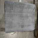 Dearfoams 2 Piece Faux Fur Memory Foam Bath Rug Set, Silver