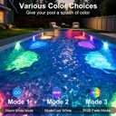 VOLISUN Solar Pool Lights for Above Ground Pools,9 RGB Color LED Pool Light,IP65 Waterproof,Built-in Rechargeable Solar Battery,Pool Lights Solar Powered for Pond,Yard Decor(8pack)