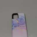 HAOPINSH for iPhone 12/12 Pro Wallet Case with Card Holder, Pink Blue Marble Pattern Back Flip Case PU Leather Kickstand Card Slots Case for Women Girls, Double Magnetic Clasp Cover 6.1" Pink Blue Marble