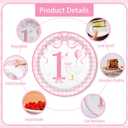 MEHOFOND 168pcs One Silly Goose Birthday Party Tableware Set for Girls, Silly Goose 1st Birthday Decorations Pink Gingham Plates and Napkins Sets for 24 Guests