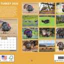 Wild Turkey Calendar 2026 Wall 12 Month Monthly Hunting Gifts for Hunters Men