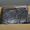 Alessing Vanity Stool Chair Ottoman with Storage, Sherpa Vanity Chair for Makeup Room, Rectangle Vanity Stools with Metal Legs, Soft Makeup Stool Footrest Footstools for Bedroom Living Room, Black