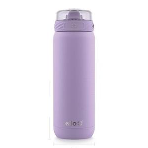 Ello Cooper 22oz Stainless Steel Water Bottle with Straw and Carry Handle, Double Walled and Vacuum Insulated Metal, Leak Proof Locking Lid with Soft Silicone Spout, Reusable, BPA Free, Lilac