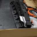 ELAFROS Extra Large Heavy Duty Utility Cart 39.9 x 24.6 Inch - Work Cart Big 2-Tier Plastic Rolling Service Cart with Deep Shelves, 6 Inch Casters, 550 lbs Capacity, Black