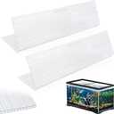Sieral 2 Pcs Clear Aquarium Canopy Set Polycarbonate Greenhouse Panels 22.95 x 16.61 x 0.24 Inch for 75/90/110 Gallon Fish Tank with Center Brace Aquariums Cover Fish Tank Lid