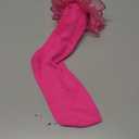 Dicry Socks for Women Big Ruffle Socks with Turn Cuff and Double Lace (Hot Pink, 9-11)