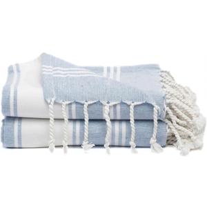 Cotton Turkish Beach Towel with Towels Oversized 36"x72" Pool Absorbent Extra Large Quick Dry Sand Travel Towel (Sky Blue)
