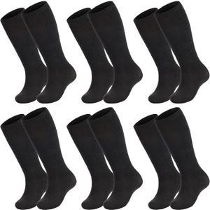 Zando 6 Pairs Youth Soccer Socks Baseball Socks Boys Girls Knee High Socks School Uniform Socks Outdoor Long Tube Socks (4-6 Years)