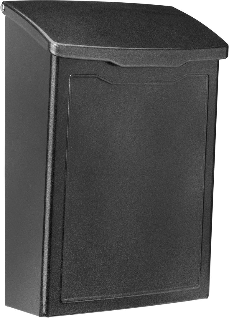 ARCHITECTURAL MAILBOXES 2681P Pewter Marina Wall Mount Mailbox, Small