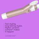 Conair Double Ceramic 1-1/4 Inch Curling Iron, 1.25-Inch Barrel Creates Loose Curls, Hair Curler for Use on Medium and Long Hair, White (White/Rose Gold)