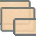 Silicone Baking Mat, Set of 3 Reusable Non-Stick Food Safe Baking Sheets for Cookies, Bread and Pastry, Baking Supplies for Oven