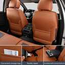 Auto Car Seat Covers Accessories Full Set Leather Cushion Protector Breathable Waterproof Seat Cover for Cars Universal Fit (Brown, FullSet Without Headrest)