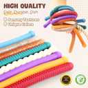 2 x Fidget Sensory Autism Toys Kids - Textured Stretchy Strings for Adults ADHD Children Stress, Flexible & Durable Quiet Fidgets for Classroom Office, Easter Stuffers Gifts Teens Boys Girls