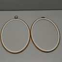 guofa 11'' Oval Embroidery Hoop for Cross Stitch, 2PCS Imitated Wood Pastic Hoops for Arts Hanging Decoration