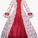 Medieval Queen Vitorian Dress Gothic Lace Bell Sleeve Ball Gown Renaissance Masquerade Vampire Costume, Size 12