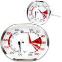 KT THERMO Stainless Steel 2 Model BBQ & Oven Thermometer Dual Temperature Gauge 100-600°F for Meat Grilling & Baking, Waterproof, Easy-to-Read Dial (2 Model)