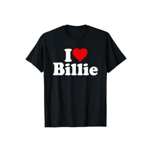 I Love Billie, I Heart Billie T-Shirt
 (Small, Black)