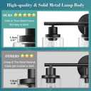 Unicozin Modern Bathroom Light Fixtures, 3 Light Vanity Lights, Black Wall Lamp with Clear Glass for Bathroom, Mirror, Living Room, Bedroom, Hallway, E26 Base